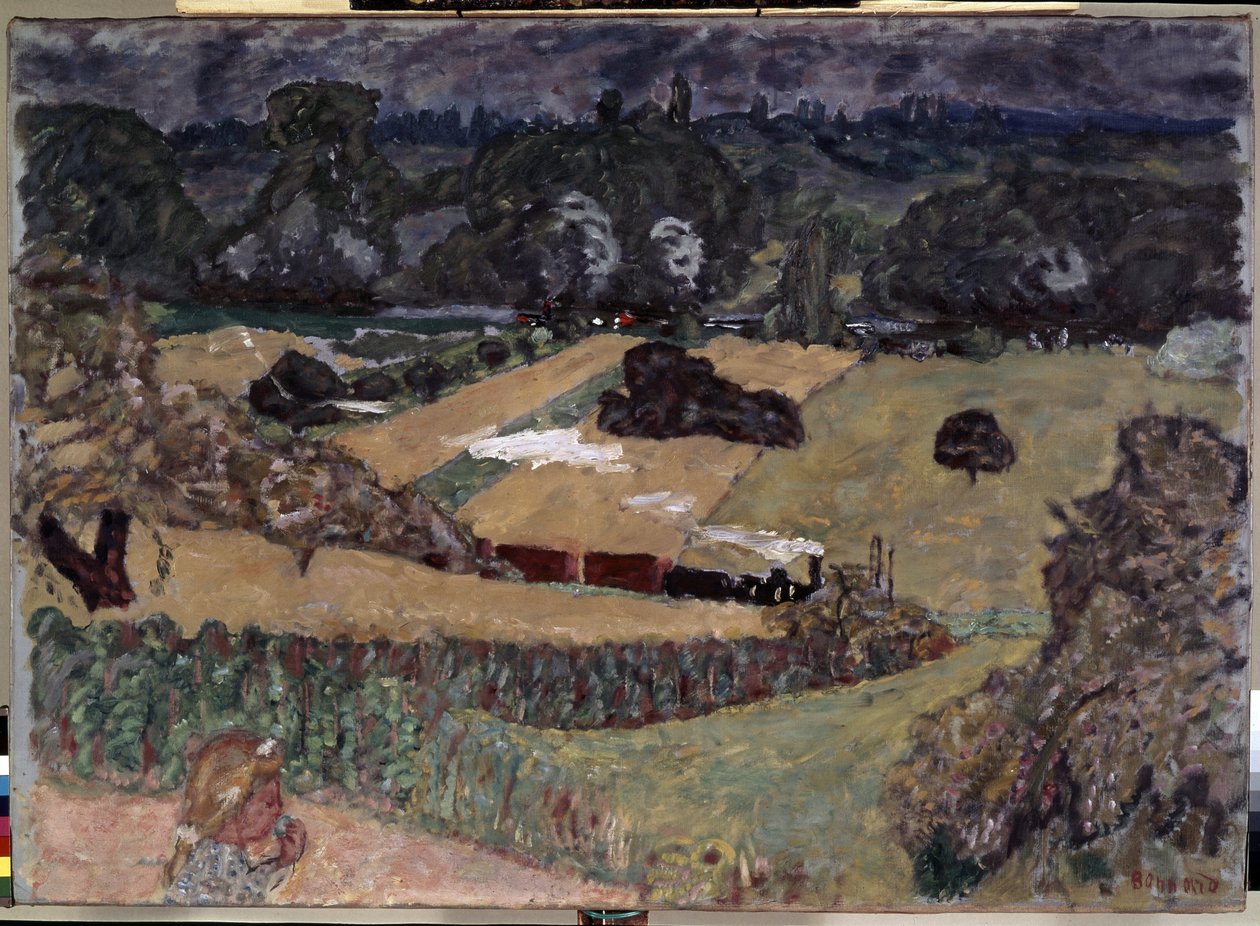 Paysage avec train de fret - Pierre Bonnard