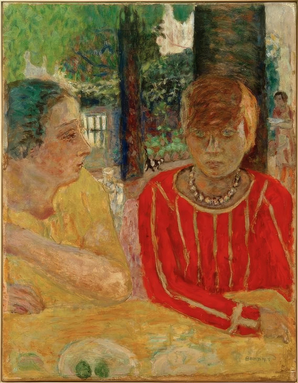 Reine Natanson et Marthe Bonnard au corsage rouge - Pierre Bonnard