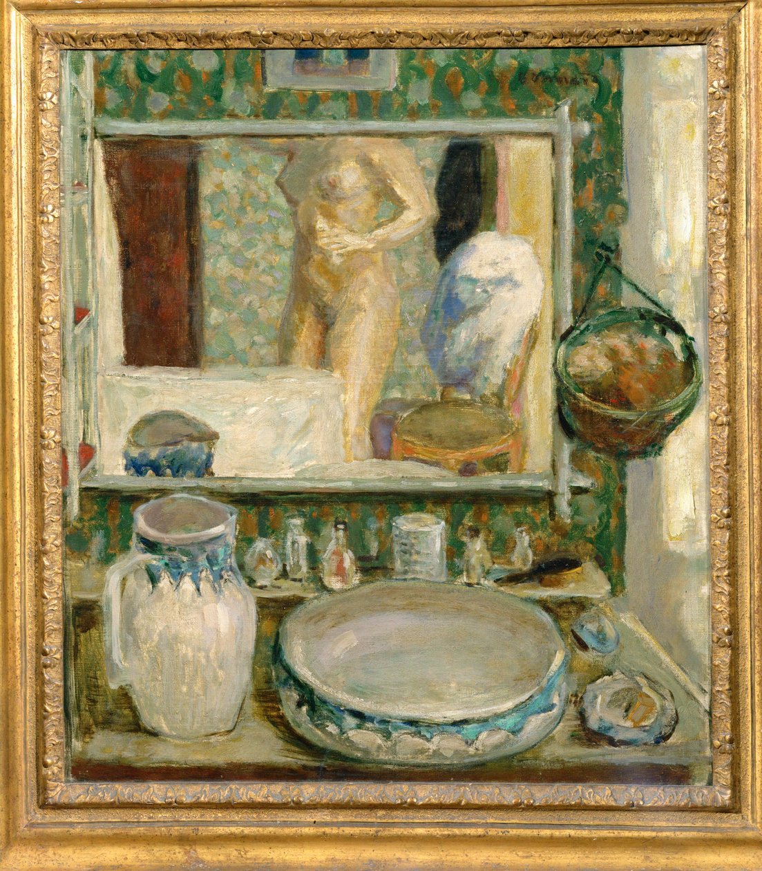 Le lavabo (peinture sur toile) - Pierre Bonnard