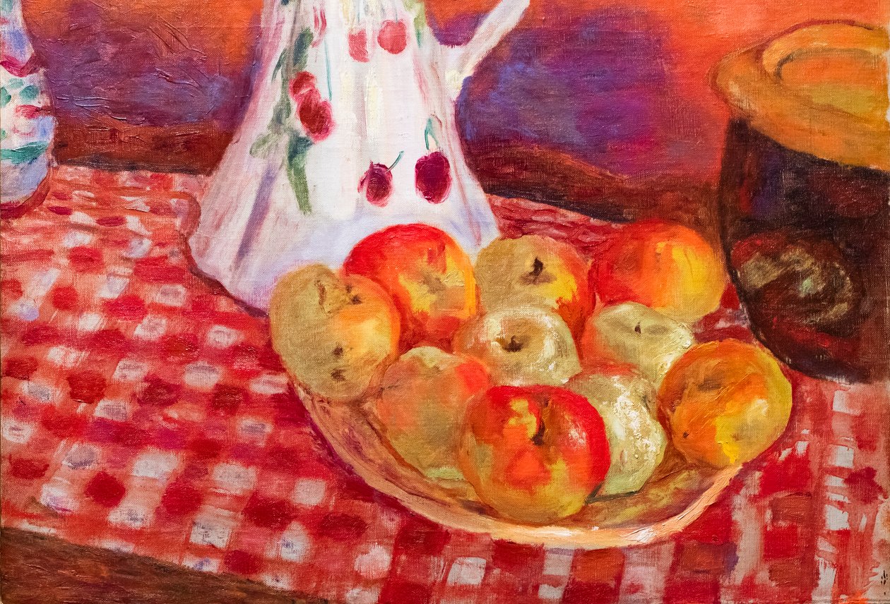 Pommes jaunes et rouges, détail - Pierre Bonnard