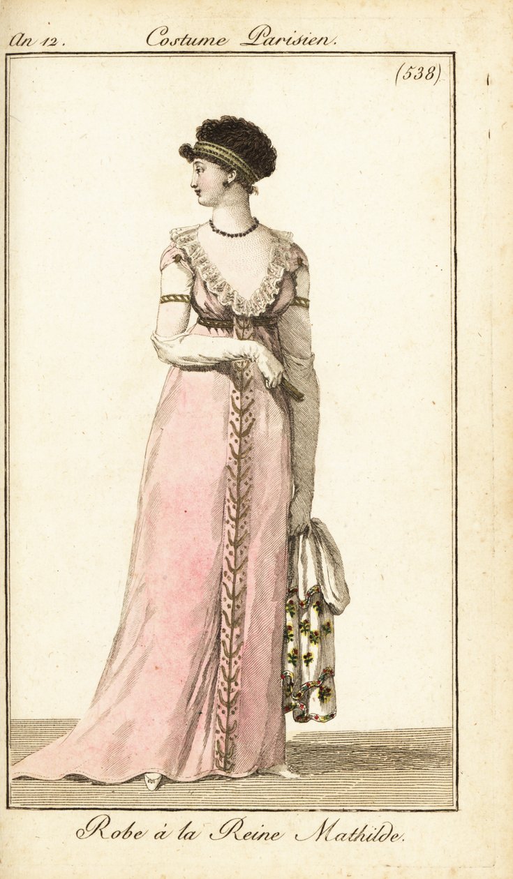Femme en robe dans le style de Mathilde de Flandre, Paris - Pierre-Charles Baquoy
