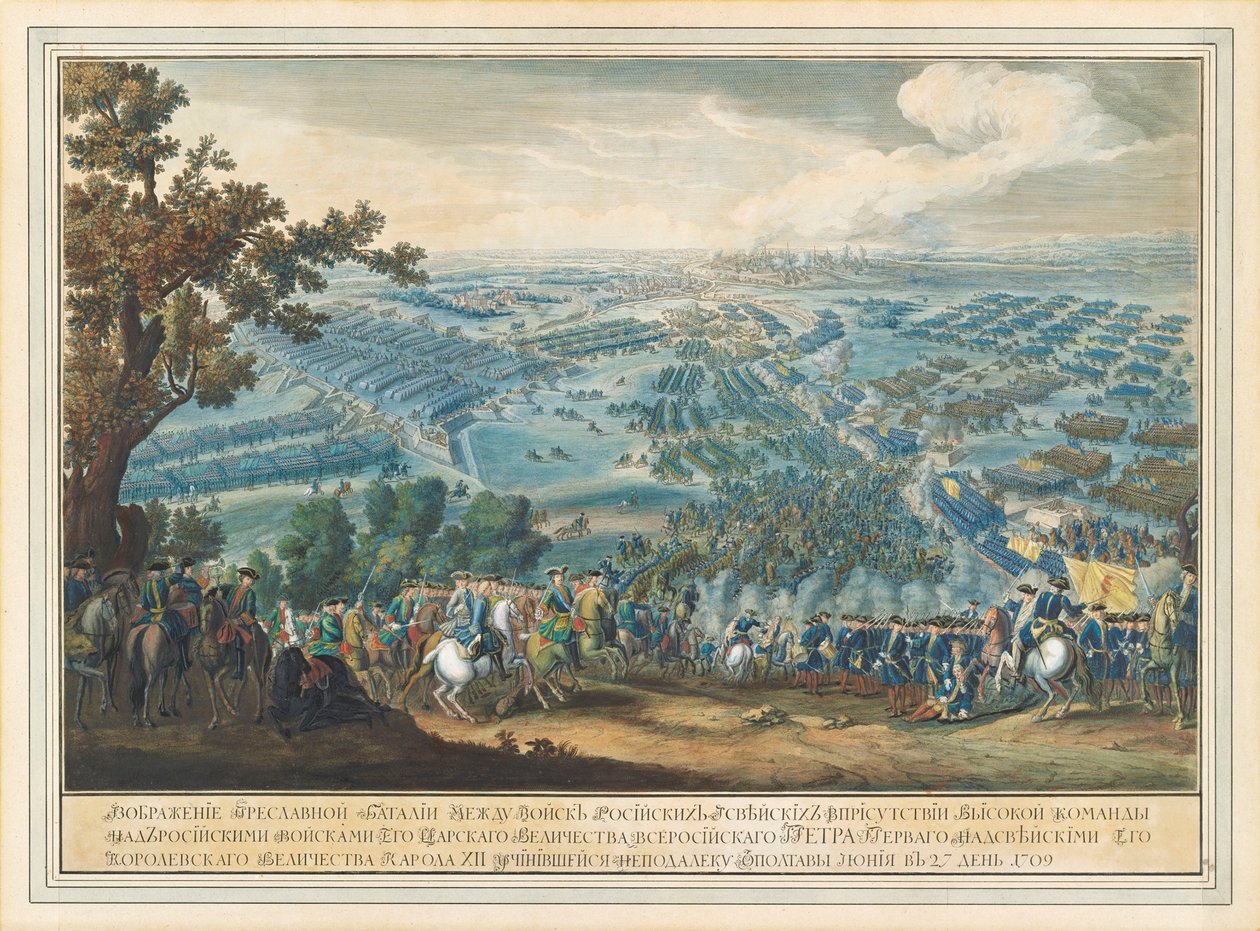 La bataille de Poltava le 27 juin 1709 - Pierre Denis II Martin