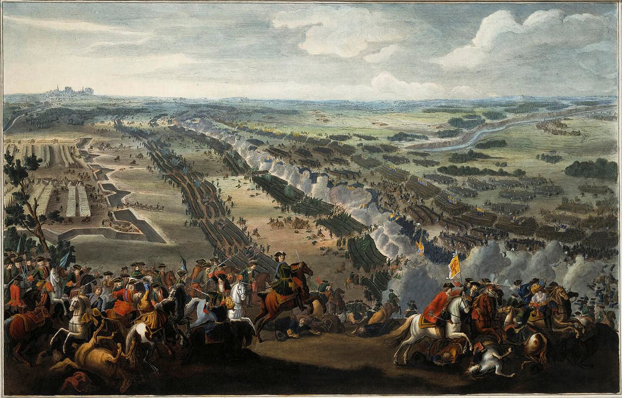La Bataille de Poltava le 27 juin 1709, après 1724 - Pierre Denis II Martin