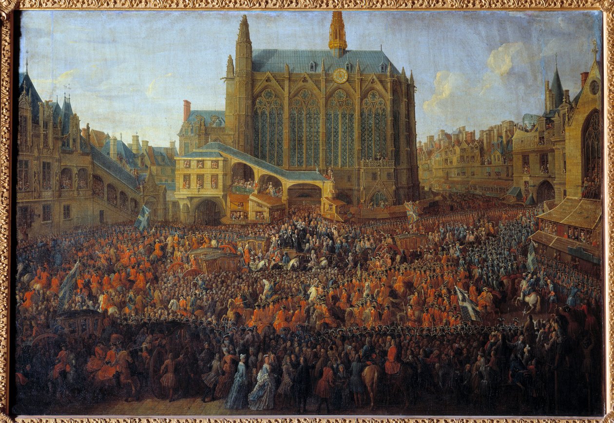 Départ de Louis XV après le lit de justice - Pierre Denis Martin