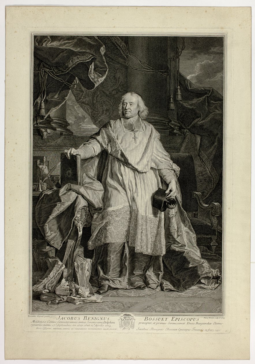 Portrait de Jacques Bénigne Bossuet, évêque de Meaux - Pierre Drevet