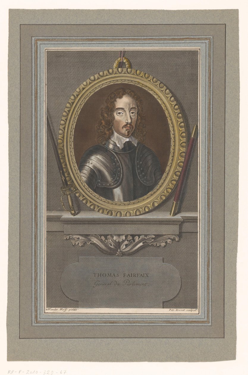 Portrait de Thomas Fairfax - Pierre Drevet