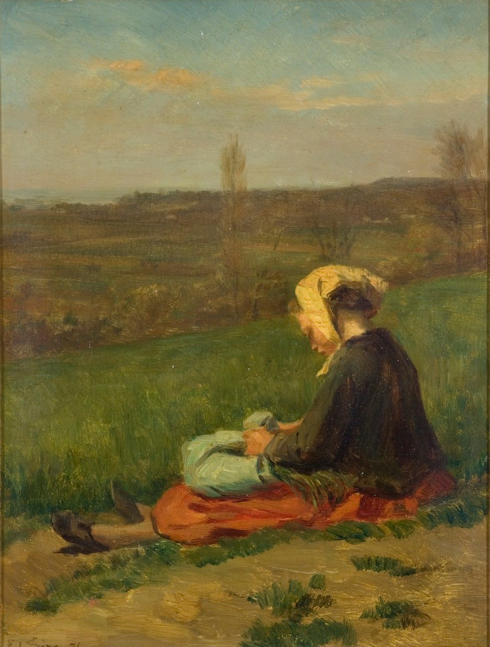 Un enfant dans un champ, 1871 - Pierre Edouard Frere