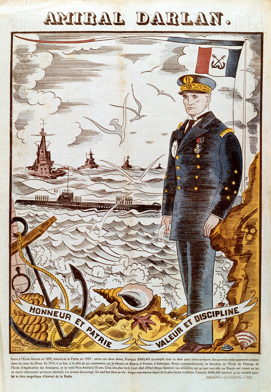 Amiral François Darlan, Commandant de la Marine française - Pierre Falke
