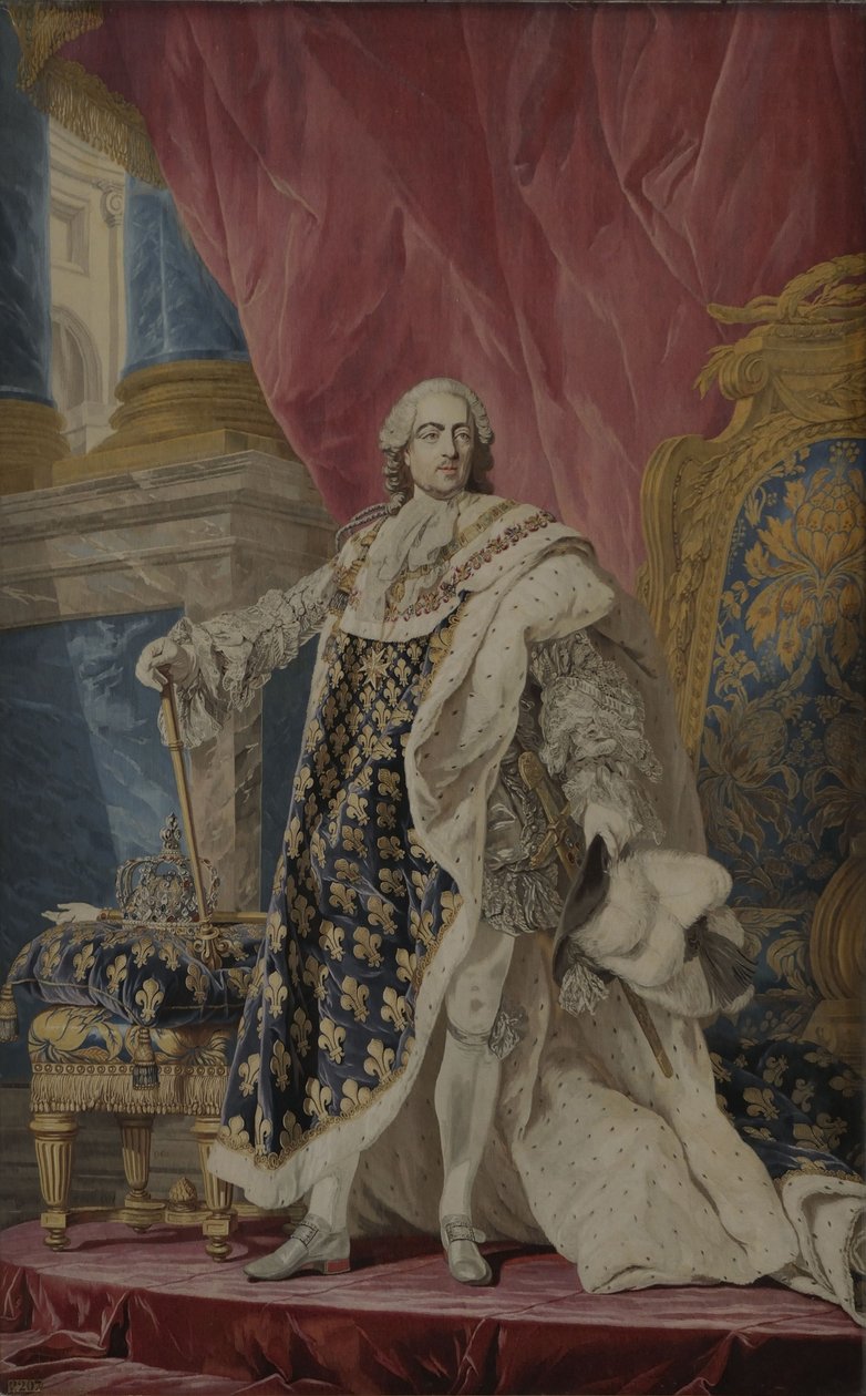 Portrait de Louis XV en costume royal, vers 1769 - Pierre François Cozette