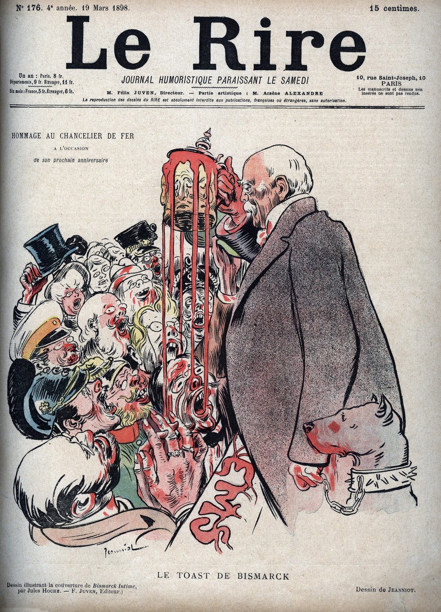 Le toast par Otto Von Bismarck - dessin de Pierre Georges Jeanniot (1848-1934) pour 