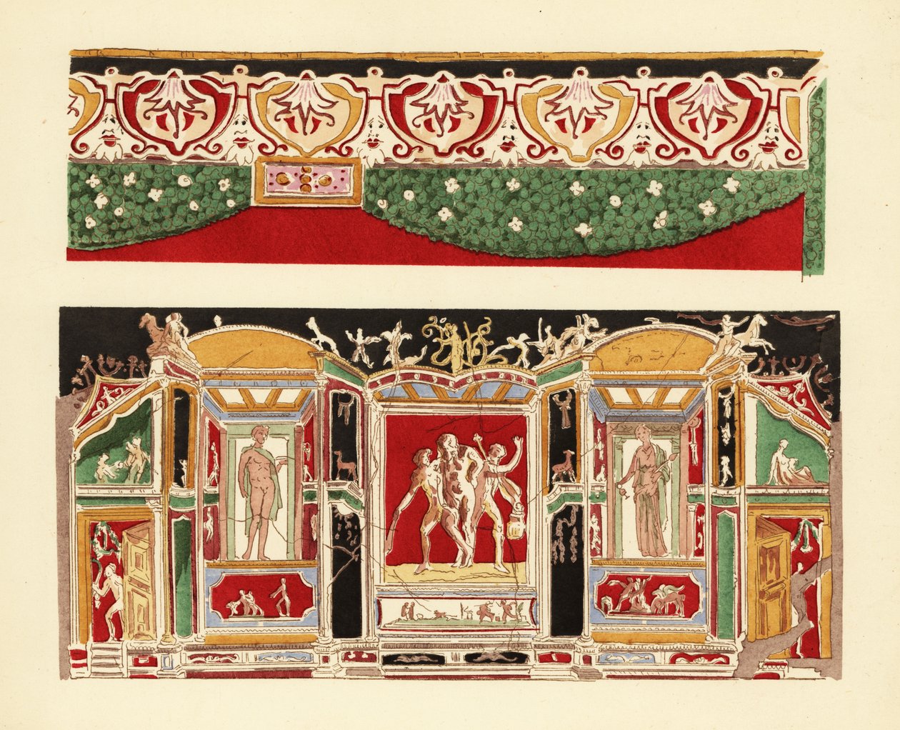Stuc coloré de Pompéi au Musée de Naples - Pierre Gusman