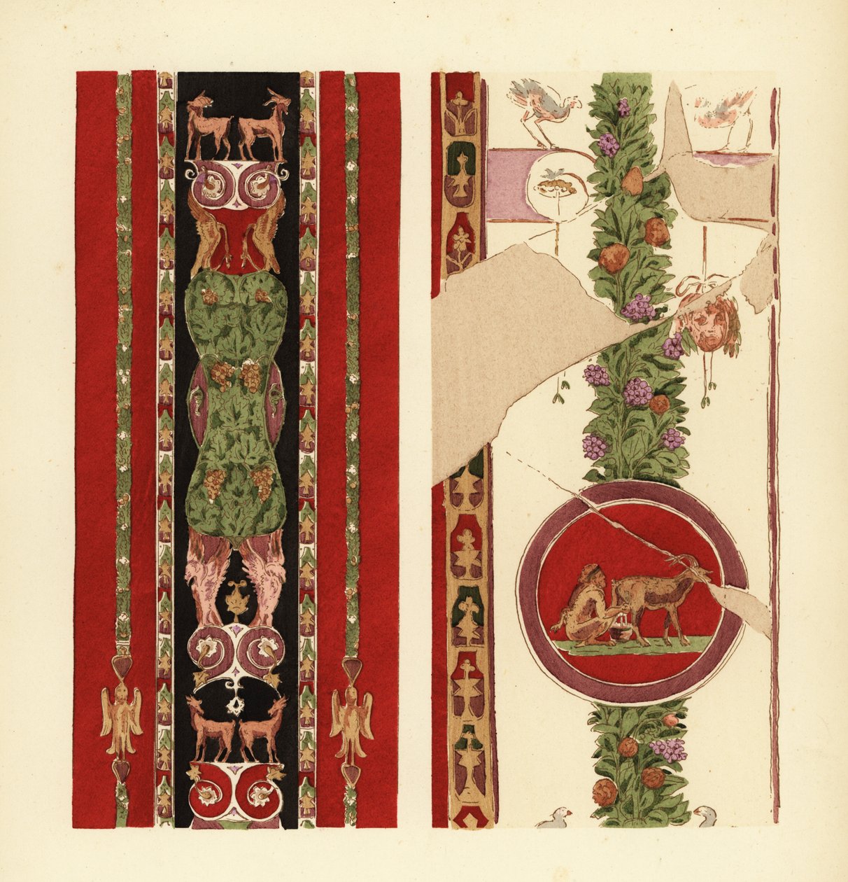 Motifs décoratifs sur les peintures murales d