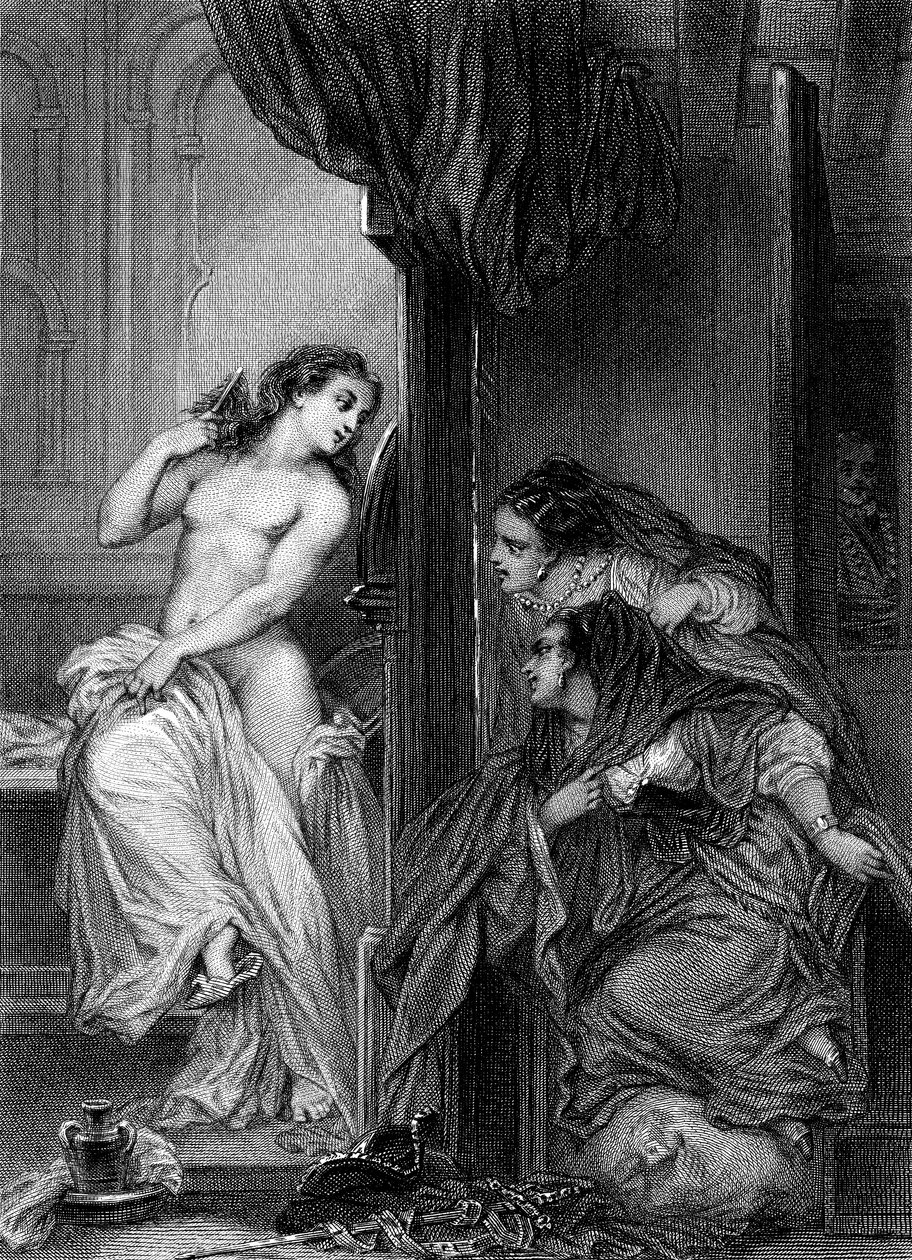 Le conte de Jenni, par Voltaire (gravure) - Pierre Gustave Eugene (1817-82) Staal