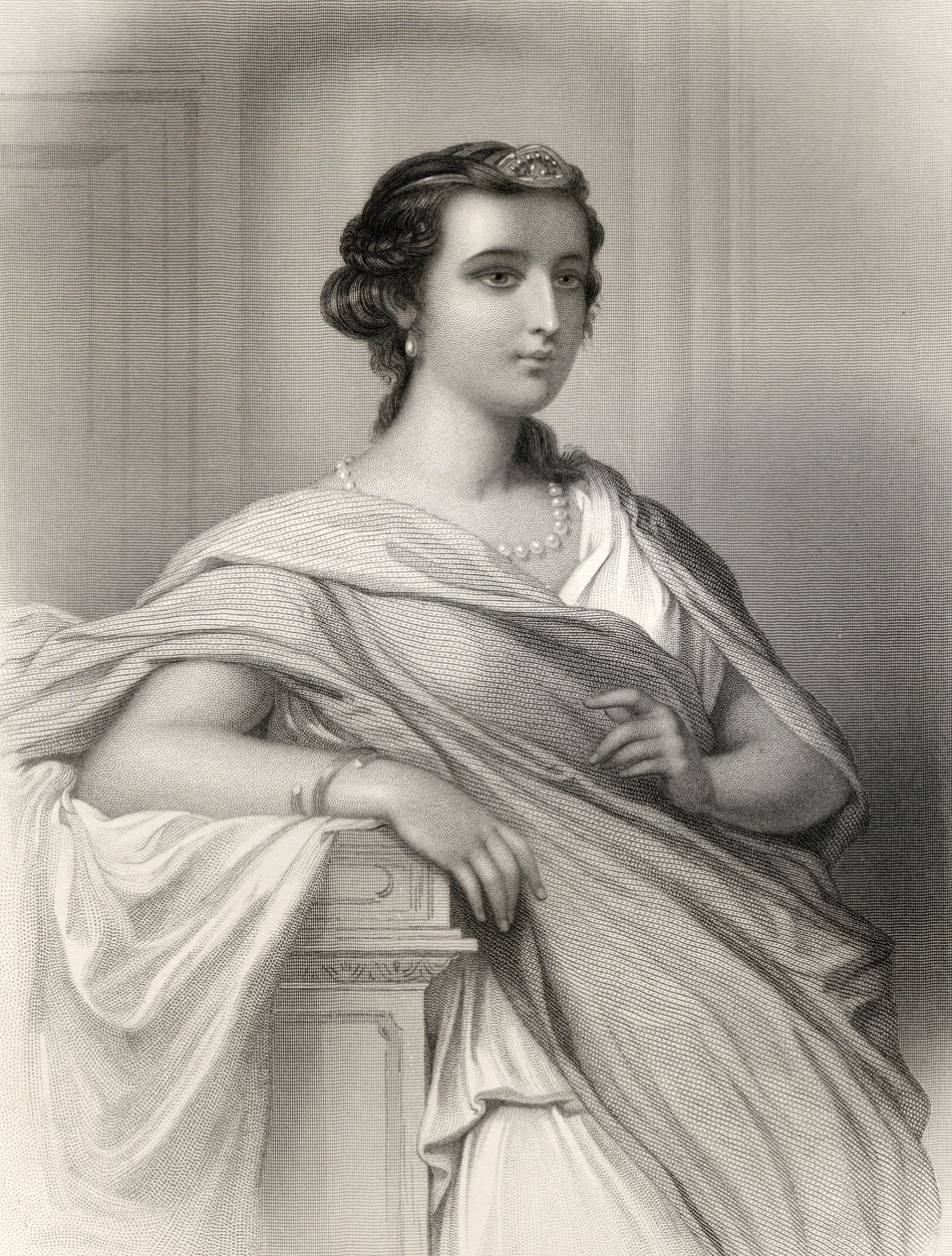Aspasie de Milet (c.470-410 av. J.-C.) illustration de 