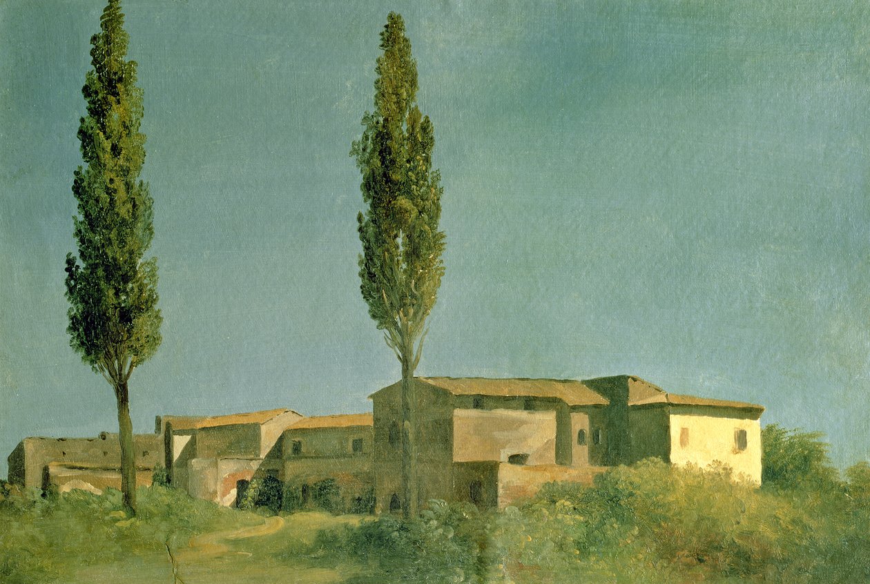 À la Villa Farnese : Les Deux Peupliers, c.1777 - Pierre Henri de Valenciennes