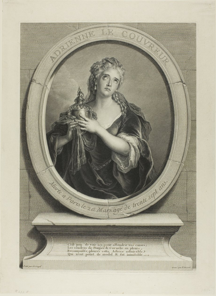 Portrait of Adrienne Le Couvreur - Pierre Imbert Drevet