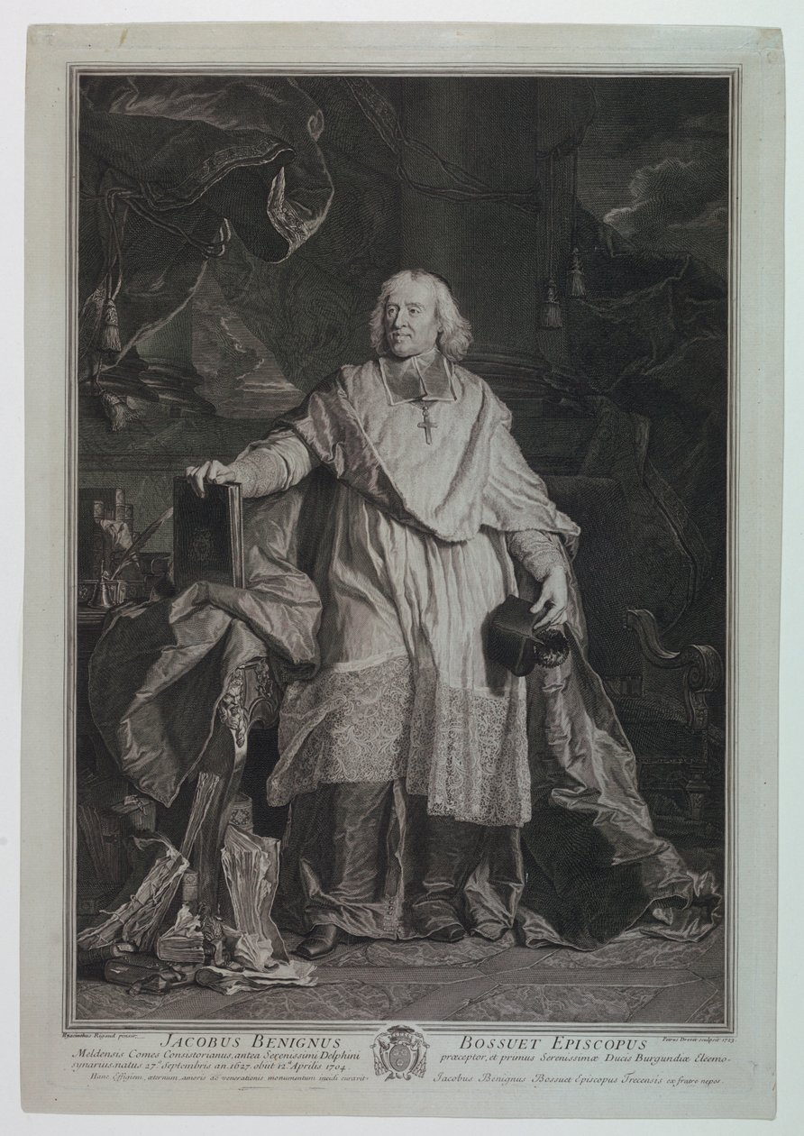 Portrait du cardinal Jacques Bénigne Bossuet (1627-1704) - Pierre Imbert Drevet