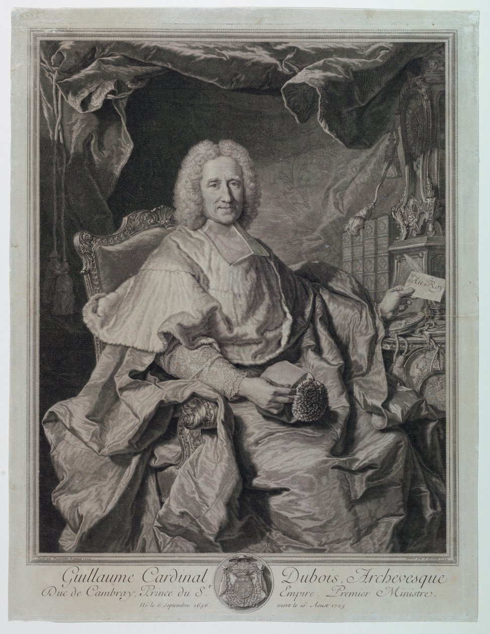 Portrait de Guillaume Cardinal Dubois (1650-1723) - Pierre Imbert Drevet