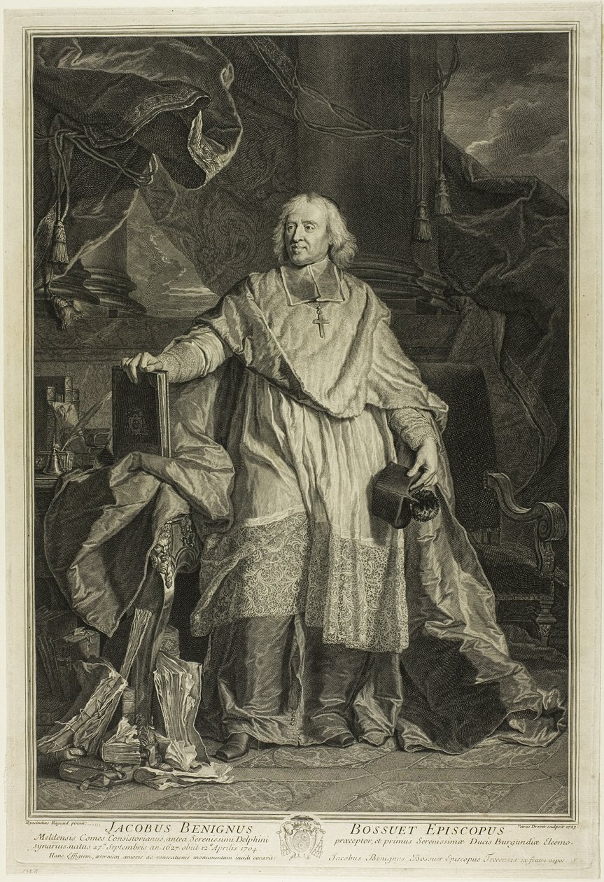 Portrait de Jacques Bénigne Bossuet, évêque de Meaux - Pierre Imbert Drevet