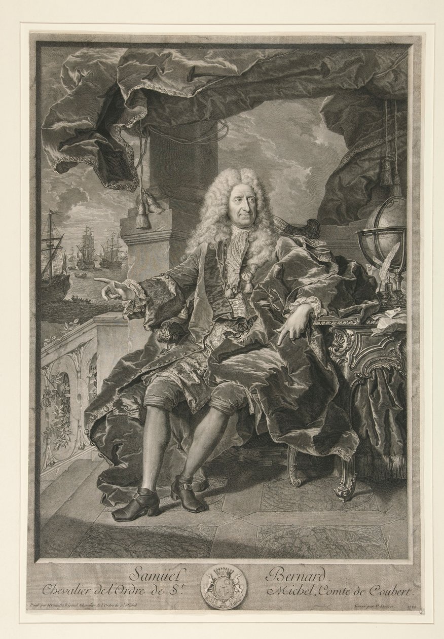 Portrait de Samuel Bernard, Comte de Coubert - Pierre Imbert Drevet