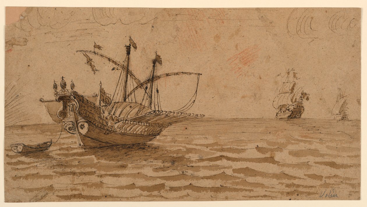 Navires en mer - Pierre Jacques Volaire