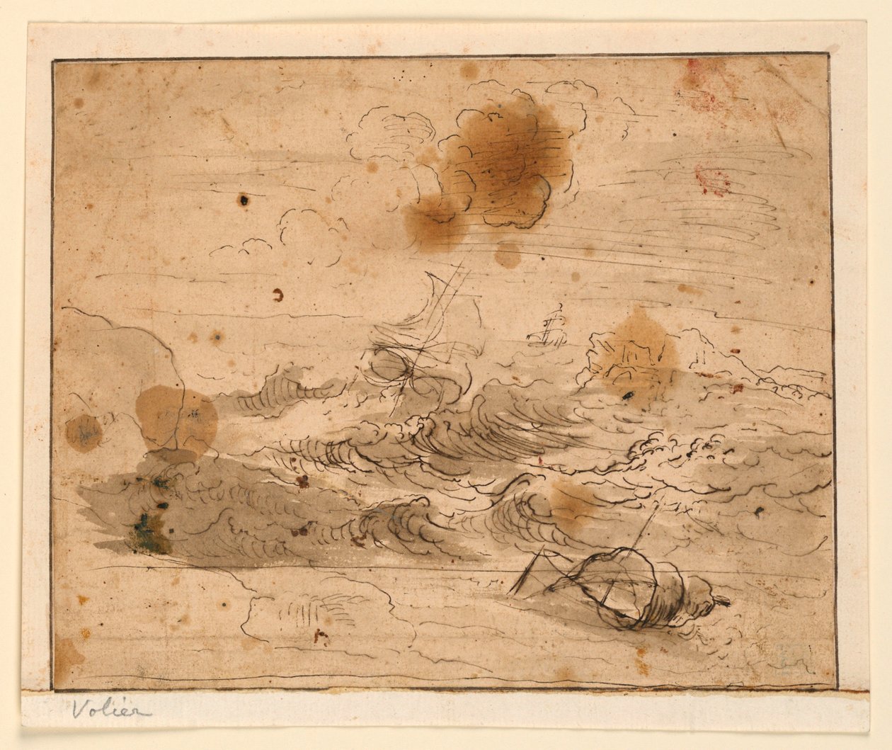 Paysage marin orageux - Pierre Jacques Volaire