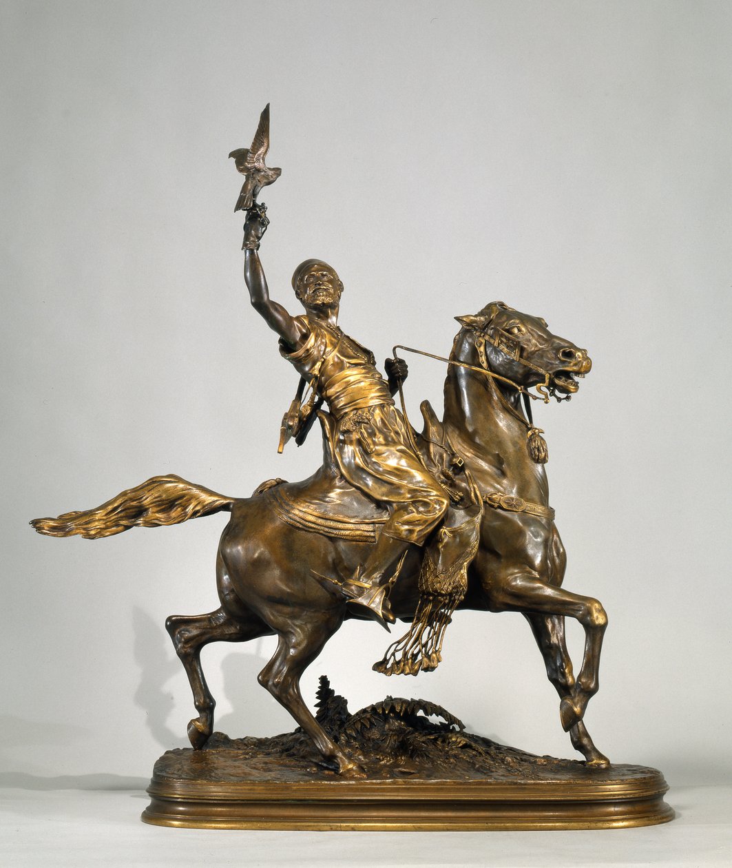 Fauconnier arabe à cheval, c.1880 - Pierre Jules Mene