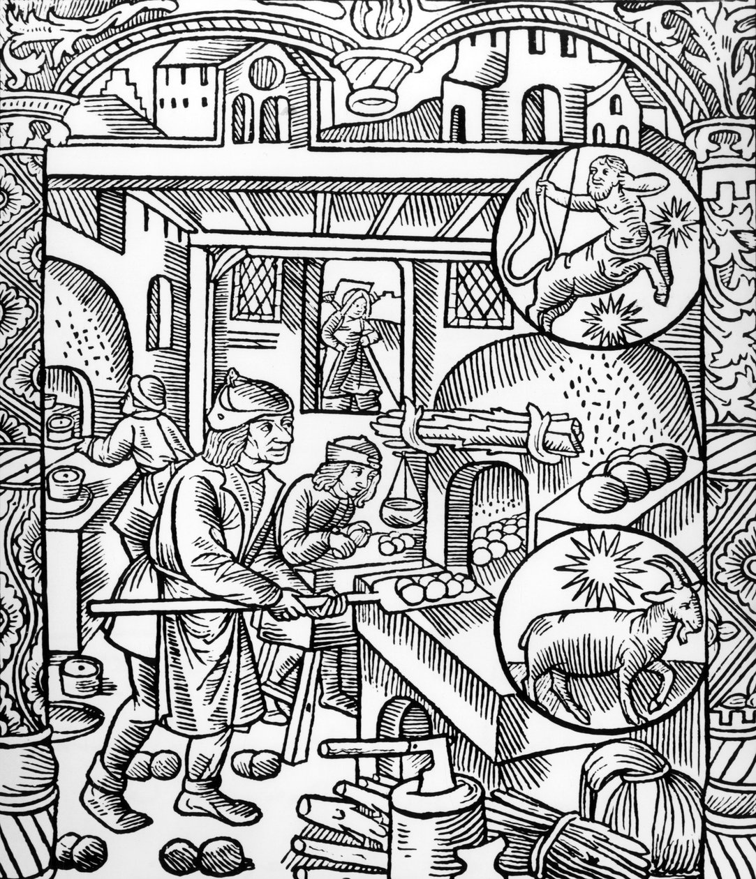Sagittaire et Capricorne (gravure) - Pierre Le Rouge