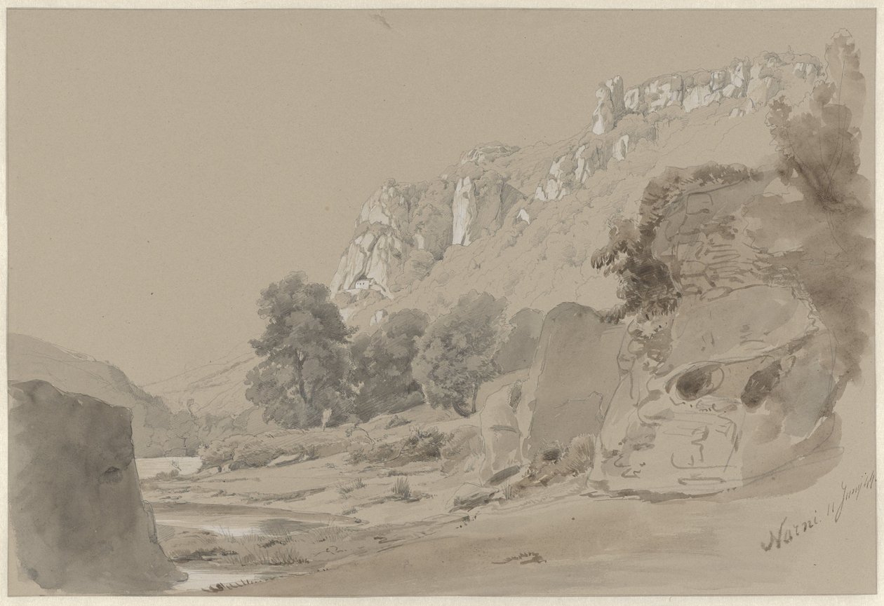La rivière Nera près de Narni - Pierre Louis Dubourcq