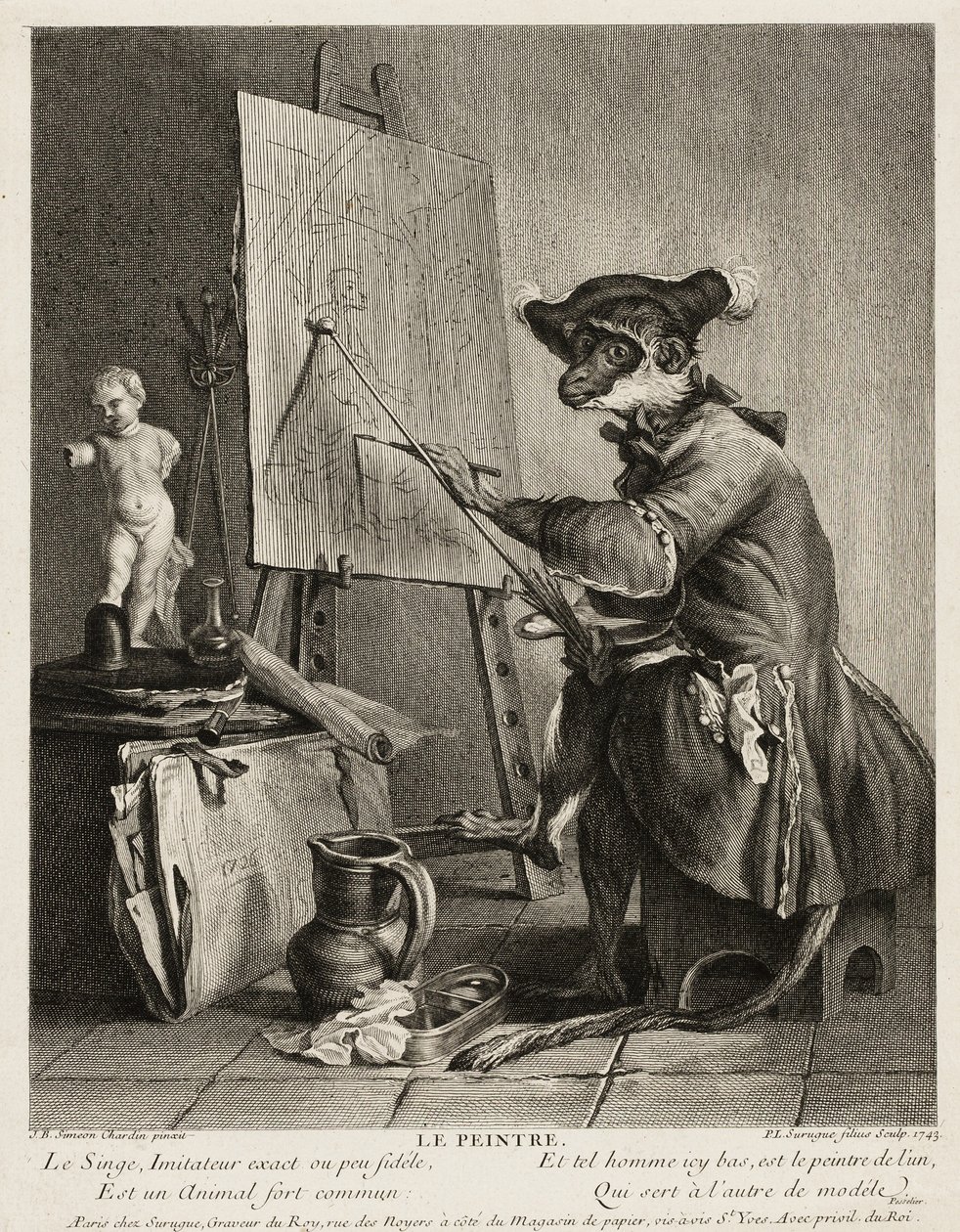 Le Peintre Singe - Pierre Louis de Surugue