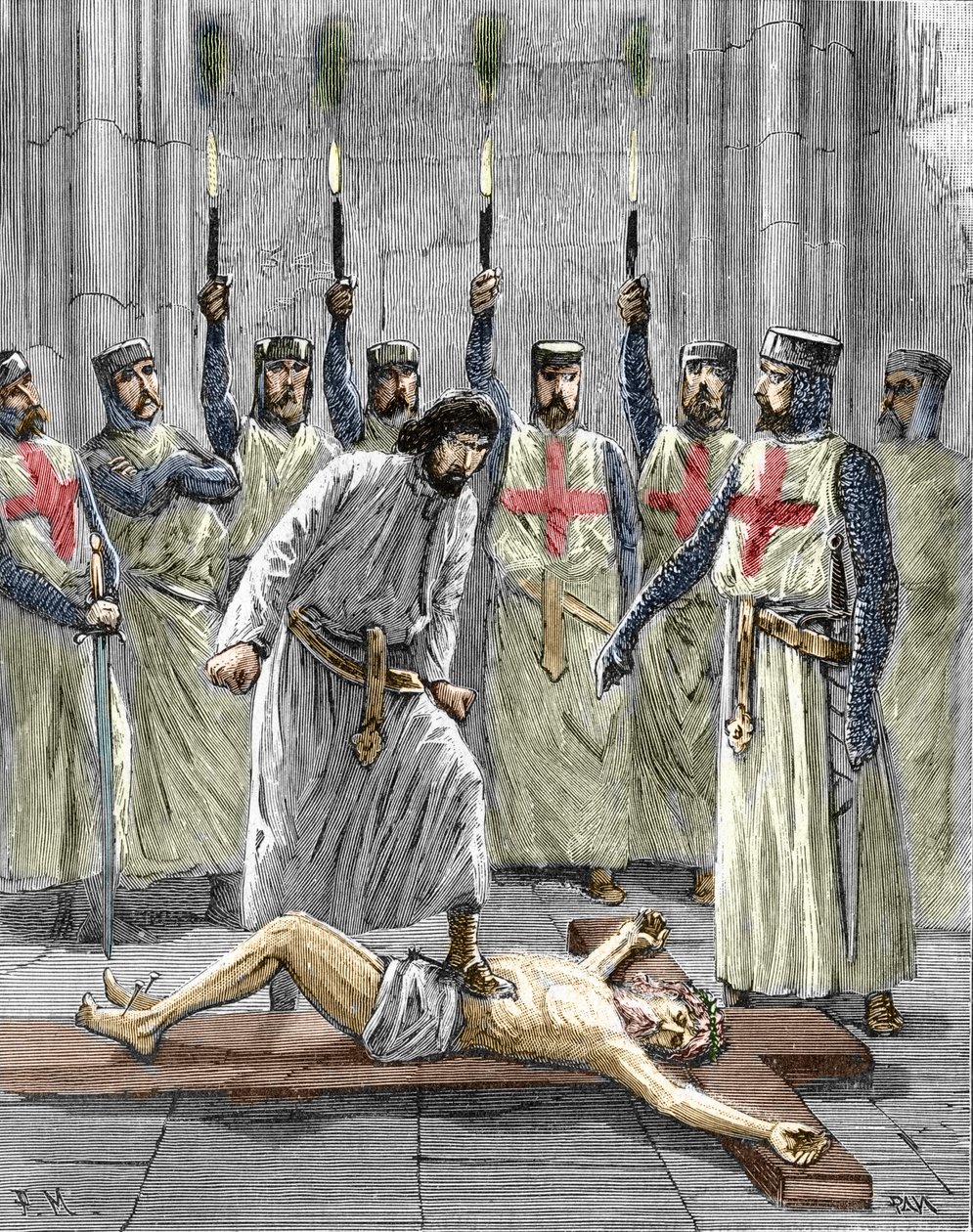 Hérésie des Templiers : cérémonie d