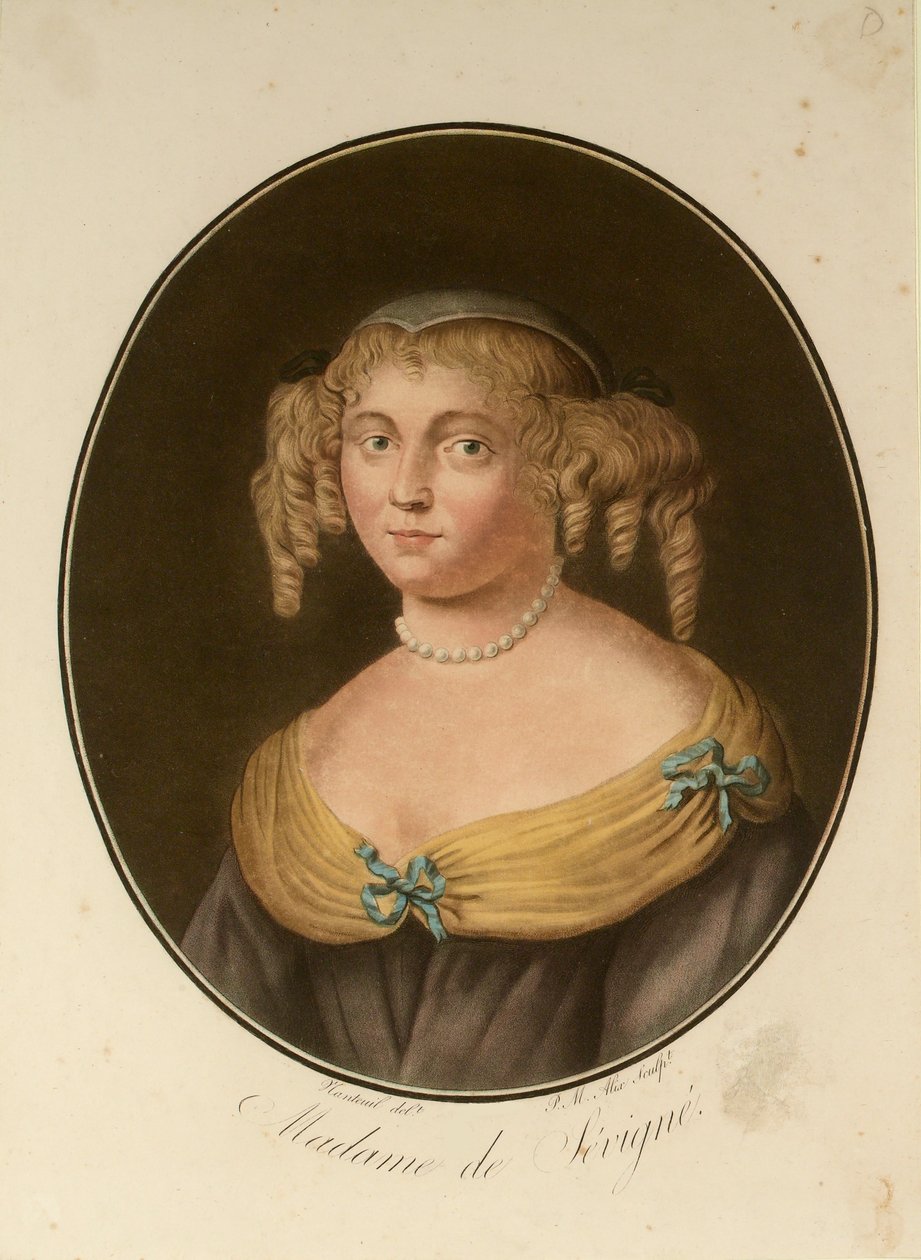 Portrait de Marie de Rabutin-Chantal, Marquise de Sévigné 1626-1696, 1797 - Pierre Michel Alix