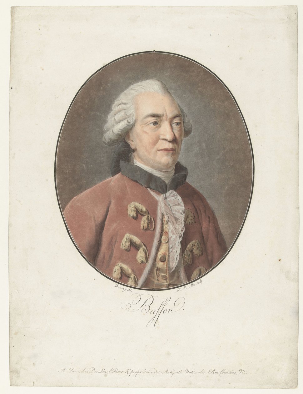 Portrait de Georges Louis Leclerc comte de Buffon (série Collection des Grands Hommes) - Pierre Michel Alix