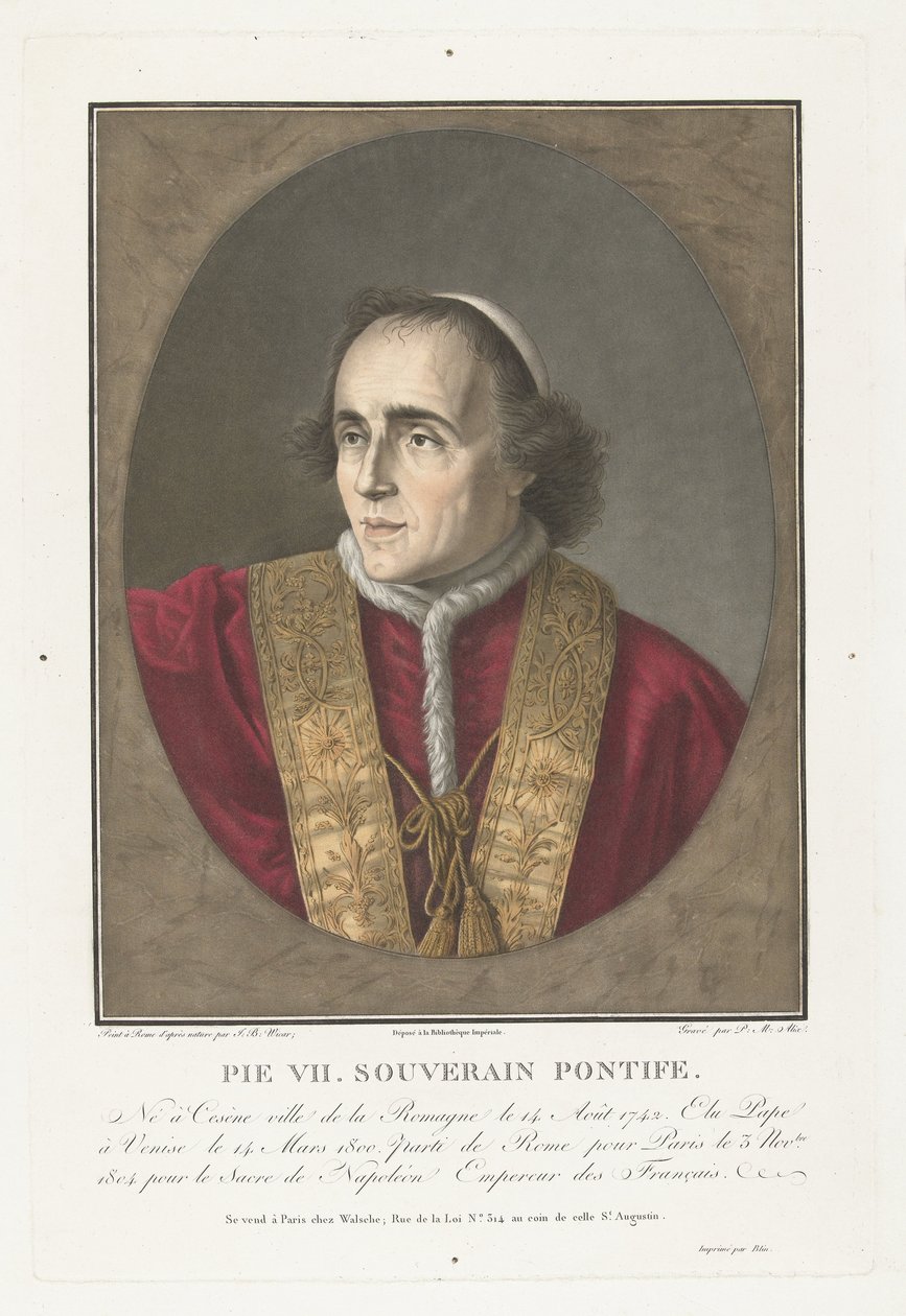 Portrait du pape Pie VII - Pierre Michel Alix