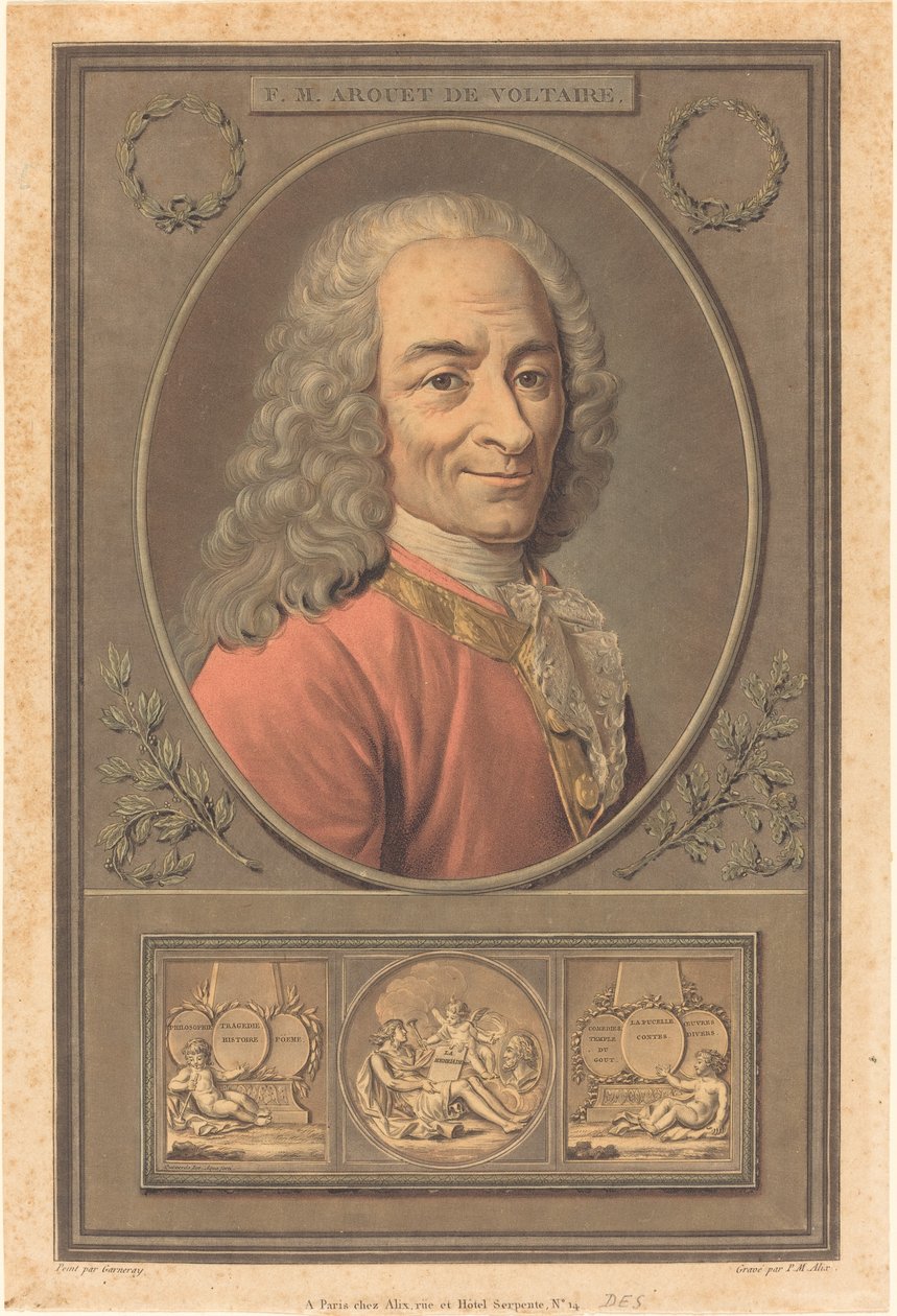 F.M. Arouet de Voltaire - Pierre Michel Alix after Jean François Garnerey