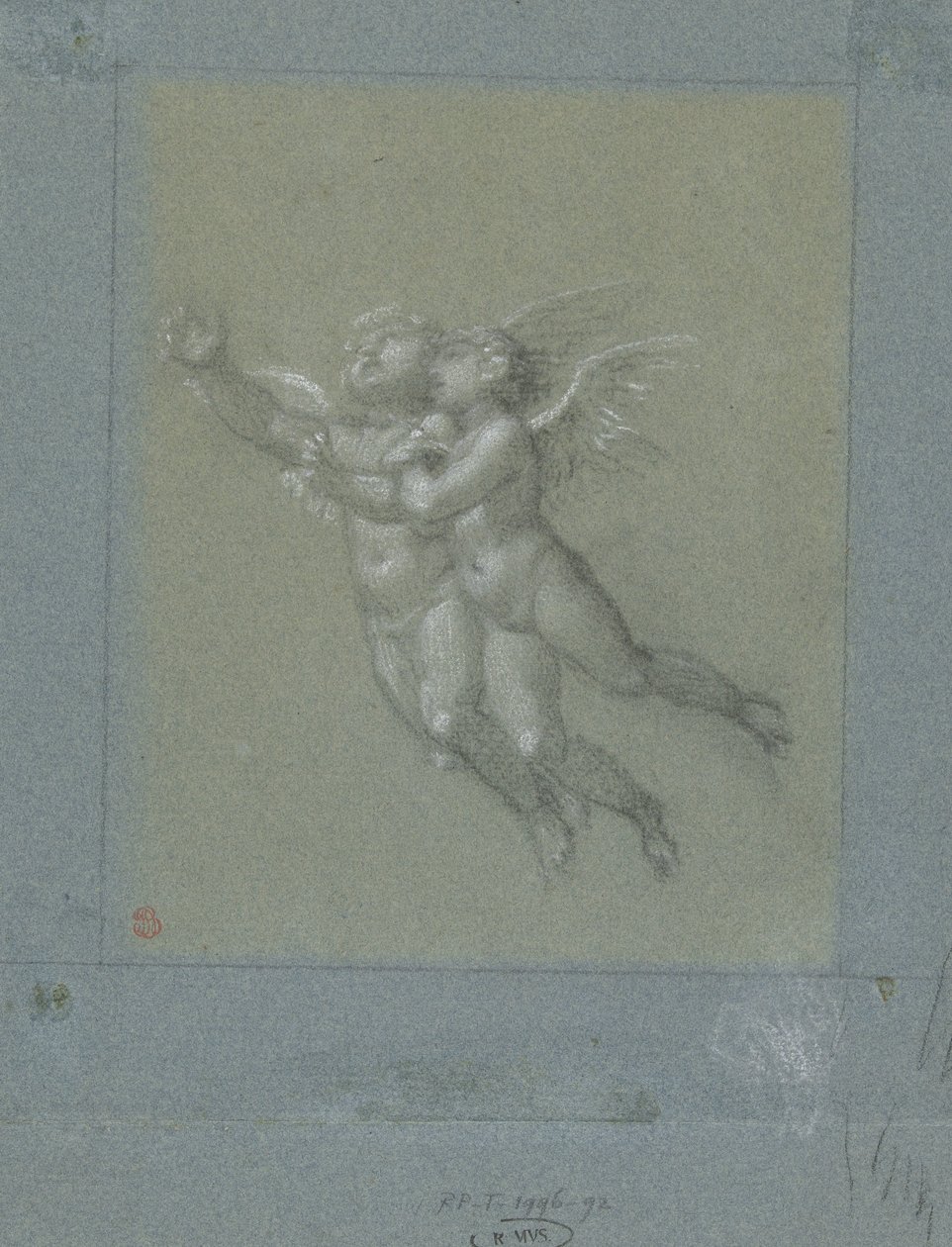 Deux putti volants - Pierre Prud