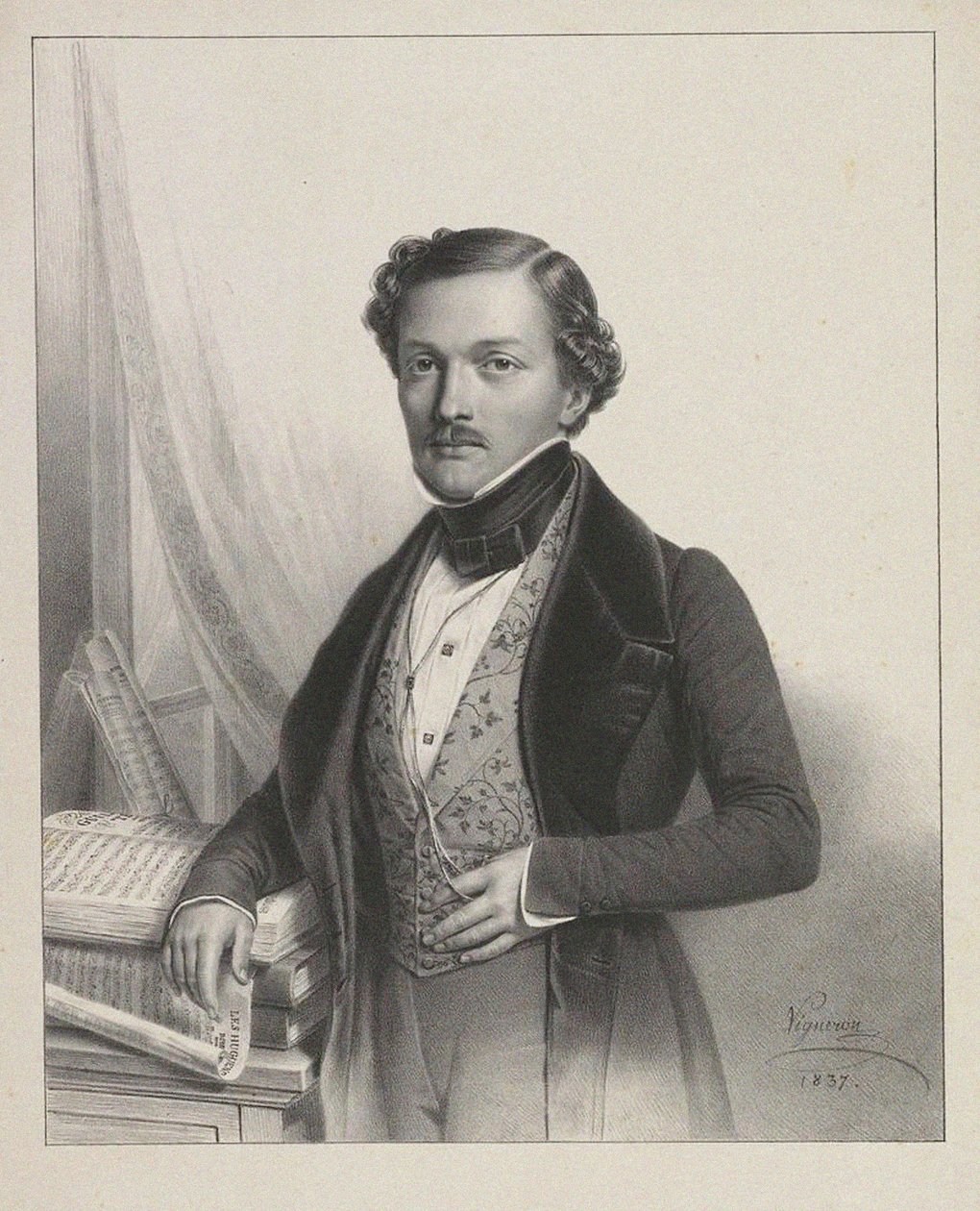 Portrait du chanteur Gilbert-Louis Duprez 1806-1896, 1837 - Pierre Roch Vigneron