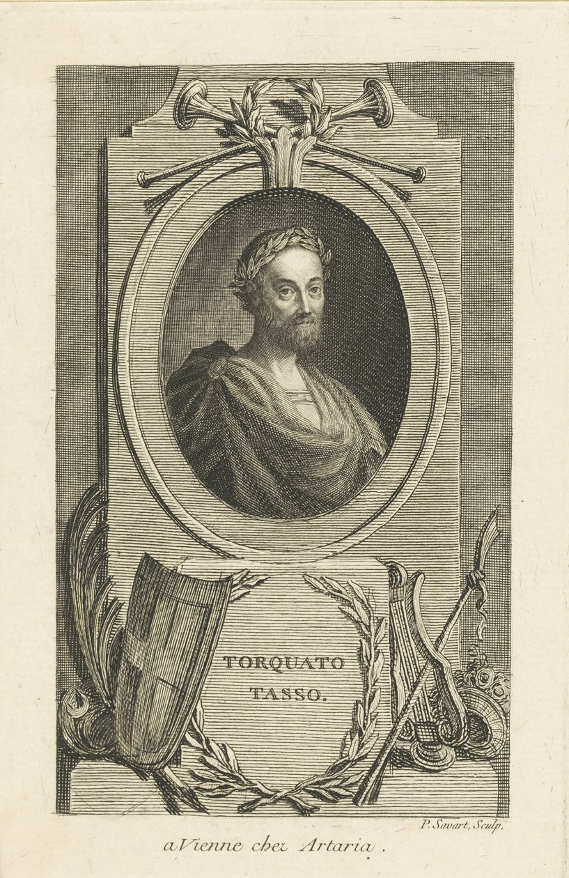 Portrait de Torquato Tasso 1544-1595 - Pierre Savart
