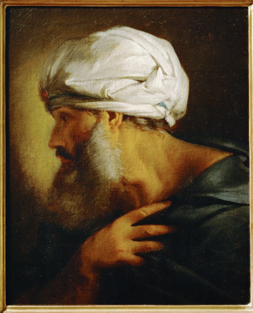 Homme au turban (peinture sur toile) - Pierre Subleyras