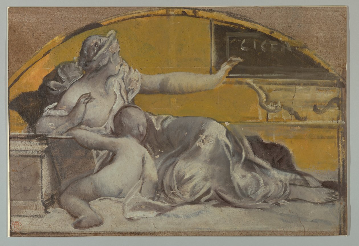 Dessin, Étude pour le tympan en l