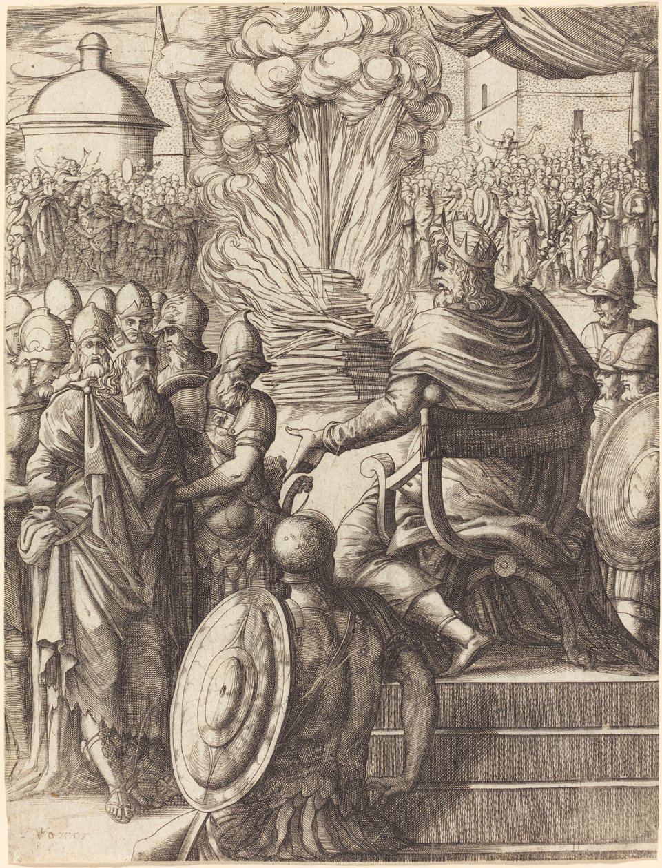 Héraclius condamnant le tyran Phocas - Pierre Woeiriot