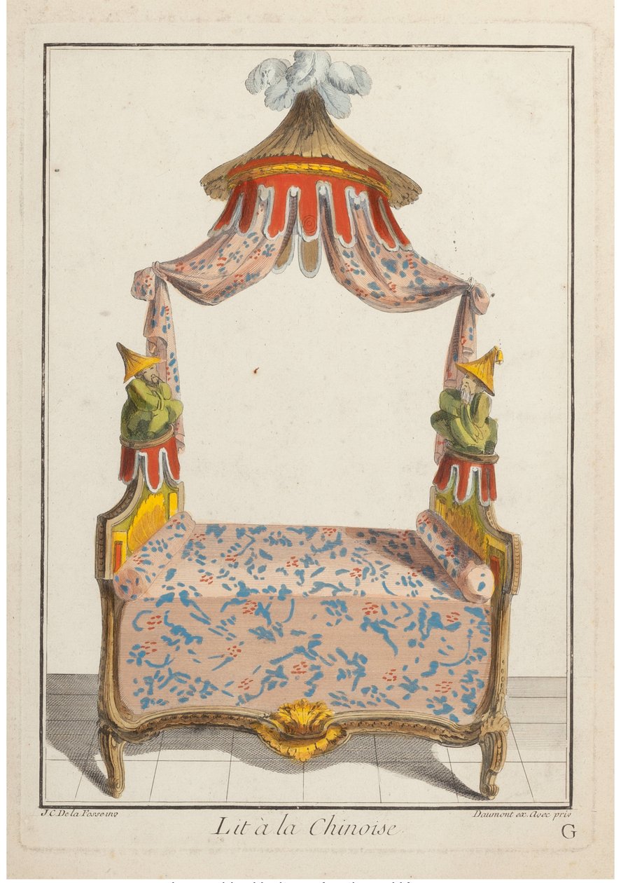 Lit à la Chinoise, vers 1788 - Pierre de La Mesangere