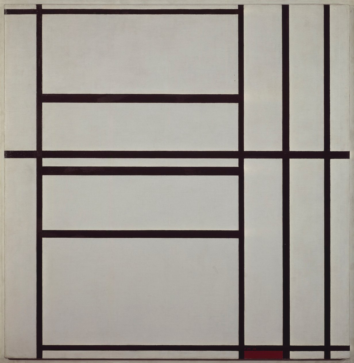 Composition No 1 avec gris et rouge 1938-1939 - Piet Mondrian