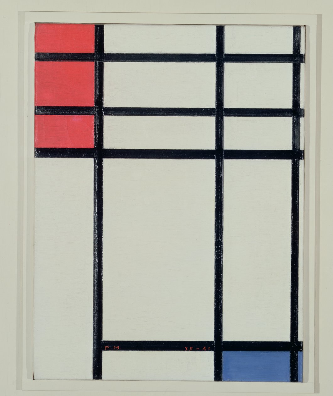 Composition de rouge, bleu et blanc (No.II) / Composition avec rouge et bleu - Piet Mondrian