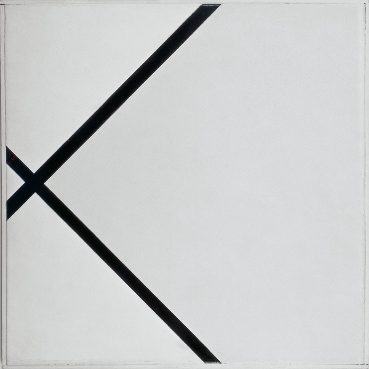 Composition en losange avec deux lignes - Piet Mondrian