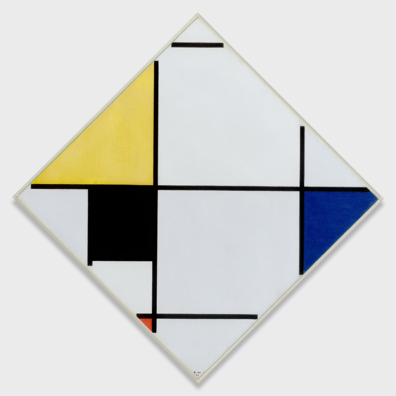 Composition en losange avec jaune, noir, bleu, rouge et gris, 1921 - Piet Mondrian