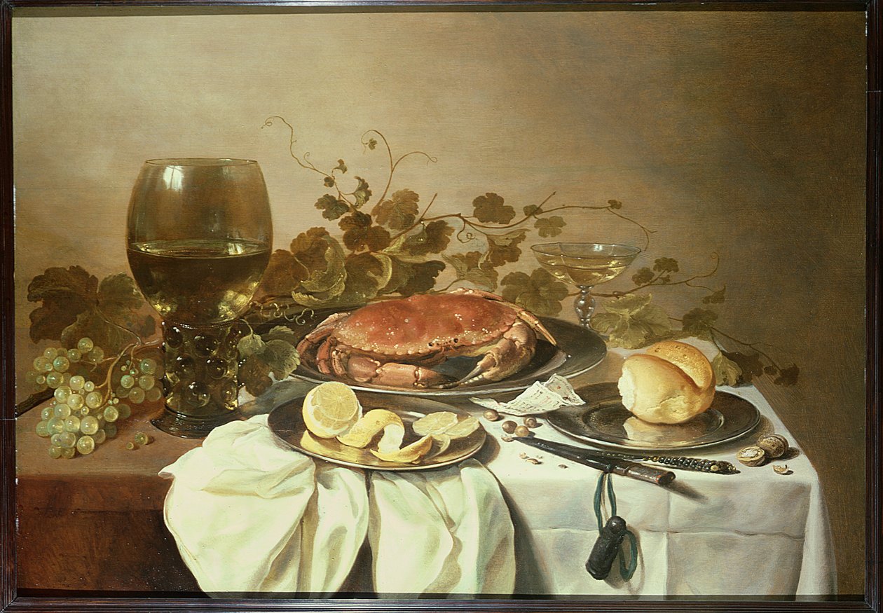 Nature morte avec roemer et un crabe - Pieter Claesz