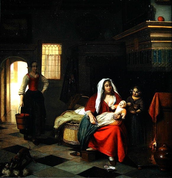 Un intérieur avec une mère et ses enfants - Pieter de Hooch