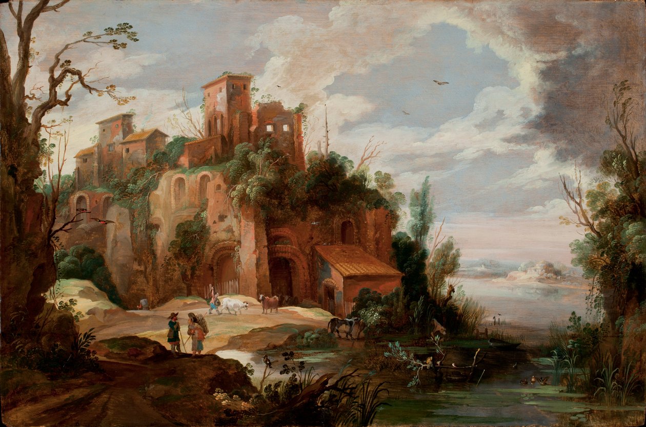 Paysage italien avec ruines - Pieter van der Hulst