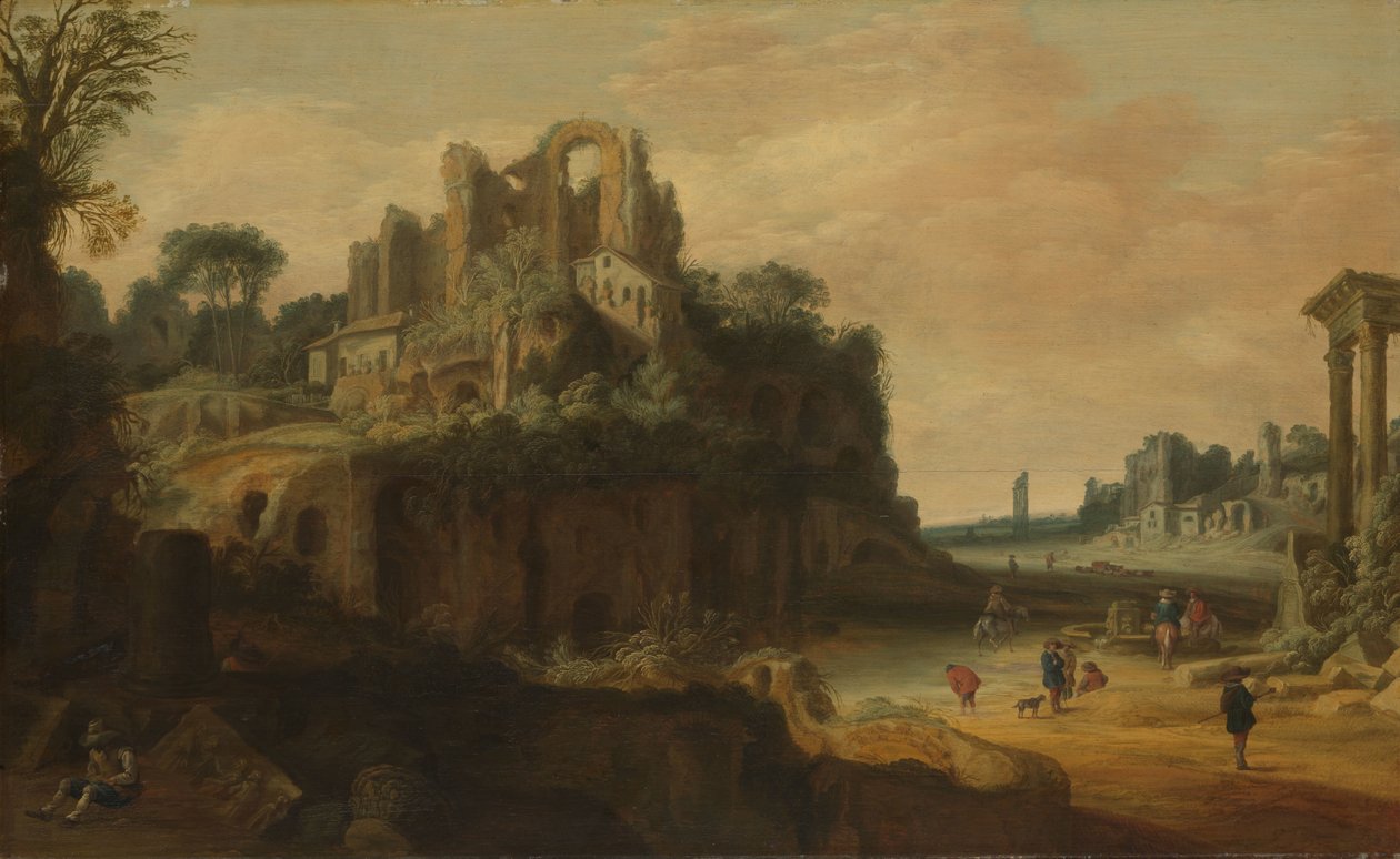 Paysage romain avec ruines - Pieter Anthonisz van Groenewegen